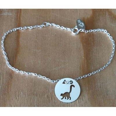 Bracelet femme argent, créateur CabaneTchanque, Token's Lémurien